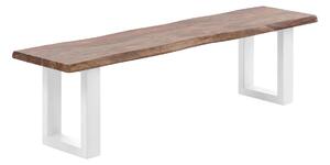 Masivní lavice Bullwer z palisandru, lakovaná, hnědá – 160×40 cm