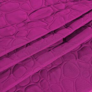 Fialový přehoz na postel se vzorem STONE Rozměr: 170 x 210 cm