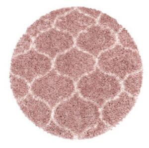 Hans Home | Kusový koberec Salsa Shaggy 3201 rose kruh - 200x200 (průměr) kruh