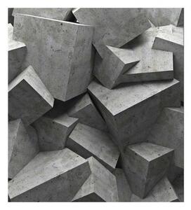 Fototapeta - 3D betonové kvádry 225x250 + zdarma lepidlo