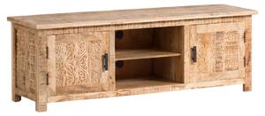 Masivní TV stolek Bombay z mangového dřeva, lakovaný, hnědý – 150×42×50 cm