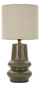 Khaki/krémová keramická stolní lampa s textilním stínidlem (výška 41,5 cm) Harmony – Mauro Ferretti