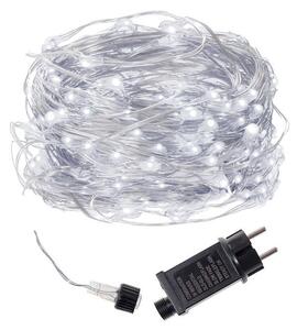 LED řetěz Nano - 30m, 300LED, 8 funkcí, IP44, studená bílá