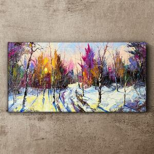 Obraz na plátně Obraz na plátně Zimní sníh lesní příroda