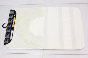 Koupelnová dvoudílná souprava SYMBOL-STRIPE-FLORIDA - vanilková (50x80 cm)