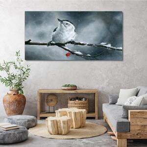 Obraz na plátně Obraz na plátně Zvířecí pták sněhová zima