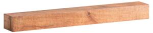 Masivní nástěnná police Country Mango, lakovaná, hnědá – 160 cm