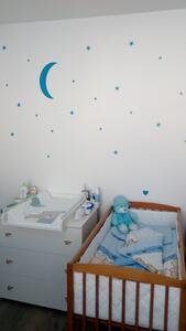 Samolepka na zeď - Hvězdy s měsícem - PopyDesign