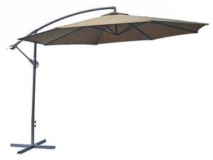 Slunečník boční ø 350 cm, hnědý ROJAPLAST 601/8