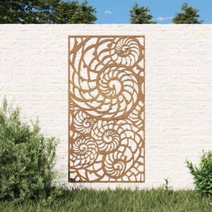 Zahradní nástěnná dekorace 105 x 55 cm cortenová ocel Ulita