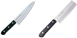 Japonský šéfkuchařský nůž Tojiro Western, 180mm (F-312) + Japonský Nakiri nůž Tojiro Western 165mm