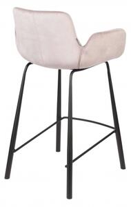 ZUIVER BRIT pultová židle růžová