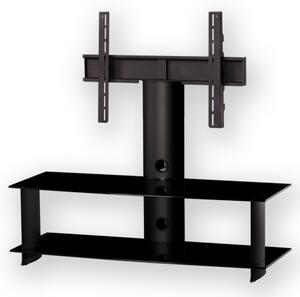 Televizní stolek SONOROUS PL 2100 (černé sklo + černé alu)