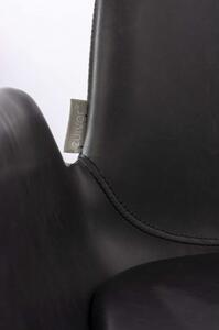 ZUIVER BRIT LEATHER LOOK pultová židle černá