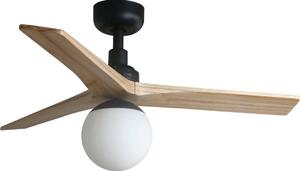 FARO 34284WT-11L-Str. vent. KLIM S 1xE27/15W/230V borovice/černá pr.92,5cm WT+DO