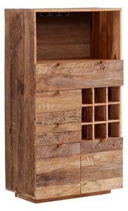 Masivní komoda Oldwood z recyklovaného tvrdého dřeva, lakovaná, přírodní barva – 80×40×145 cm