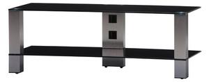 Televizní stolek SONOROUS PL 3410 (černé sklo + černé alu)