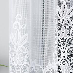 Bílá žakárová záclona BERENIKA 300x160 cm