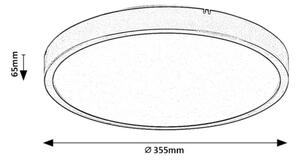 Rabalux 71428-LED Stm. koup. stropní svítidlo ALENZO LED/24W/230V IP44 bílá + DO