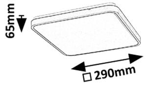 Rabalux 71432 - LED Koupelnové stropní svítidlo ALENZO LED/24W/230V IP44 černá