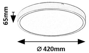 Rabalux 71440-LED Stm. koup. stropní svítidlo ALENZO LED/36W/230V IP44 černá +DO