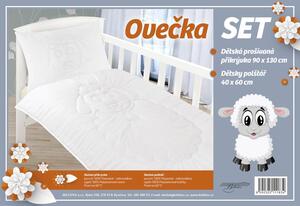 BELLATEX SET OVEČKA - dětský 90x135 cm + 40x60 cm Ovečka prošev bílá 90x135 cm , 40x60 cm