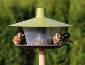 Plastia Krmítko pro ptáky Finch zelená střecha + antracit 28x17 cm