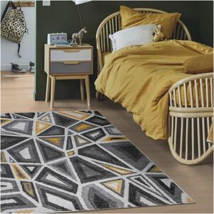 Vopi | Kusový koberec Walton 5797A bílo-žlutý - 60 x 110 cm