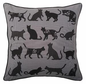 Povlak SMART cats patch šedočerná 45 x 45 cm