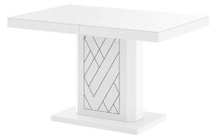 SALEM bílý - Luxusní rozkládací jídelní stůl v délce 120-170cm