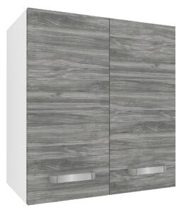 Kuchyňská skříňka Belini horní 60 cm šedý antracit Glamour Wood TOR SG2-60/2/WT/GW1/0/U