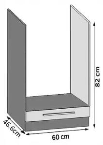 Kuchyňská skříňka Belini spodní pro vestavnou troubu 60 cm šedý antracit Glamour Wood bez pracovní desky TOR SDP60/0/WT/GW/0/E