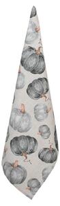 Šedo-béžová bavlněná utěrka s dýněmi Country Style Pumpkin – 50x70 cm