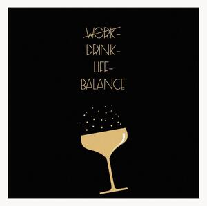 Papírové ubrousky "drink-life-balance", 40 ks