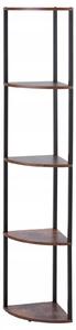 Regál Vevor 29,5 cm x 162,5 cm x 29,5 cm Dub hnědý