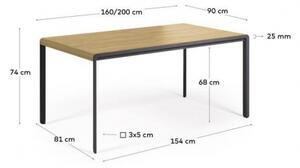 NADYRIA DUB roztahovací jídelní stůl 160 cm