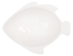 Malá bílá porcelánová mistička ve tvaru ryby – 75 ml