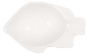 Malá bílá porcelánová mistička ve tvaru ryby – 25 ml
