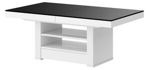 Konferenční stolek Amalfi Lux černý Mat + Bílý lesk, rozkládací