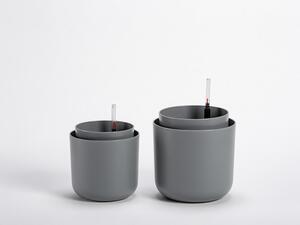 Samozavlažovací květináč Tolita 16 cm, šedá