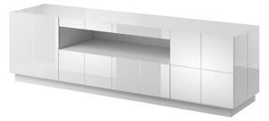 TV stolek Tristan 184cm B, Bílý vysoký lesk