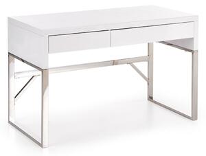 Psací stůl Alameda, bílá / stříbrná