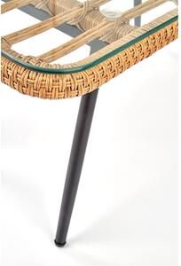 Zahradní stolek Gardena, přírodní dřevo / černá