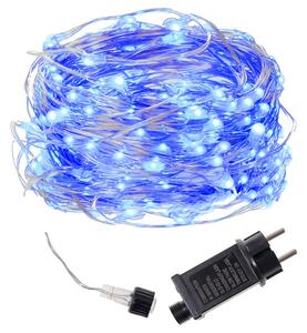 LED řetěz Nano - 48m, 480LED, 8 funkcí, IP44, modrá