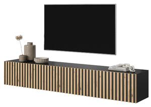 TV skříňka/stolek Tenessie 175 (černá + dub artisan)