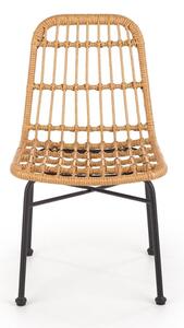 Zahradní židle Hilda, přírodní dřevo / černá