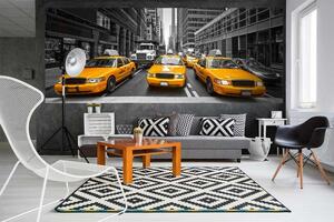 Panoramatická fototapeta - Taxi ve městě + zdarma lepidlo