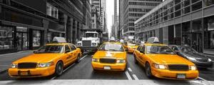 Panoramatická fototapeta - Taxi ve městě + zdarma lepidlo