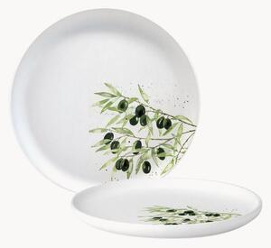 Snídaňový talíř z kostního porcelánu New Bone China Olives