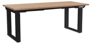 Výškově nastavitelný stůl OfficeTech Strong 180 x 80 cm, černá podnož, dub